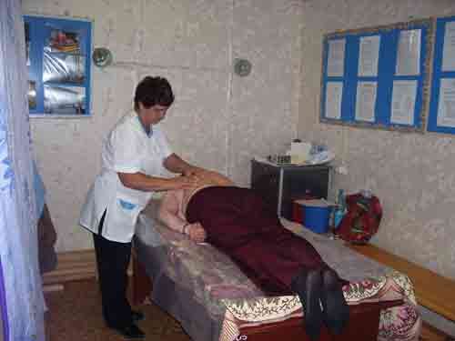 Секция лечебного массажа в здании ТОС «Чудинка»